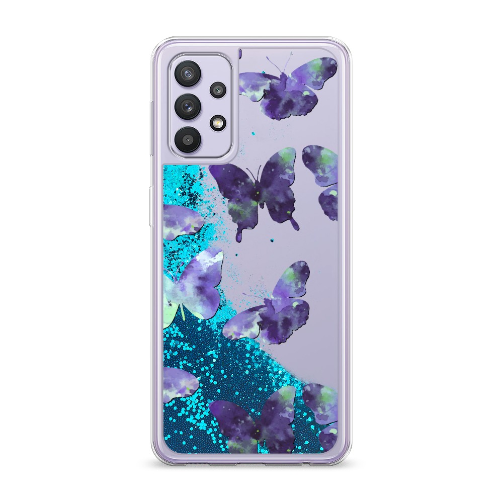 

Жидкий чехол с блестками "Бабочки отпечатки" на Samsung Galaxy A32, 2102093-1