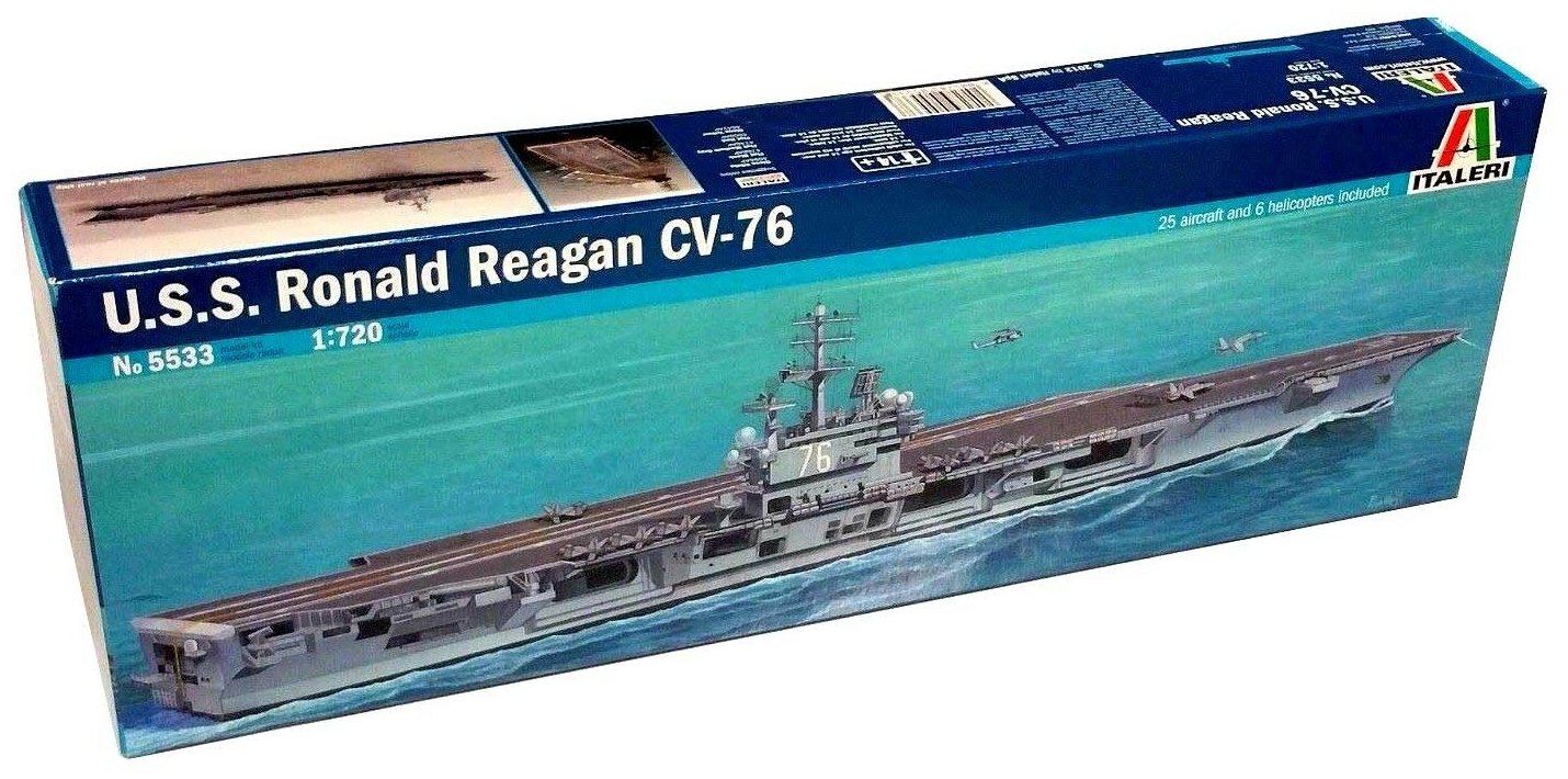 фото Сборная модель italeri 1/720 u.s.s. ronald reagan 5533