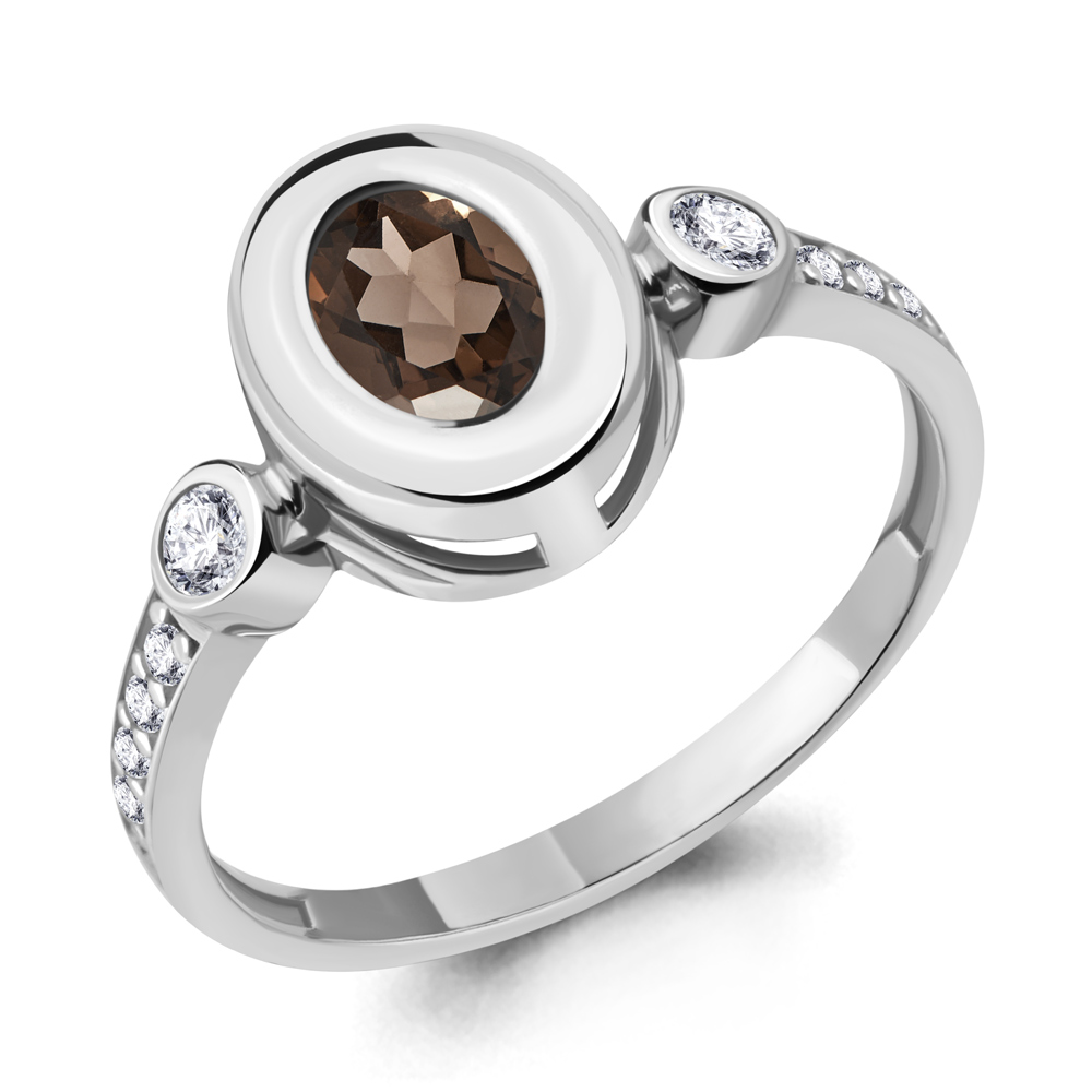 

Кольцо из серебра с кварцем р. 19 Aquamarine 6931701А_925_р, 6931701А_925_р