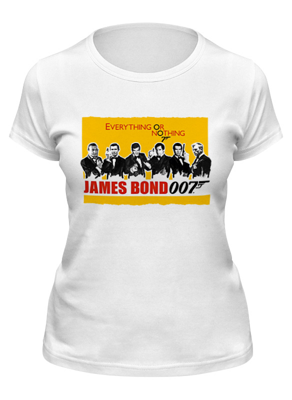 

Футболка женская Printio James bond белая 2XL, Белый, James bond