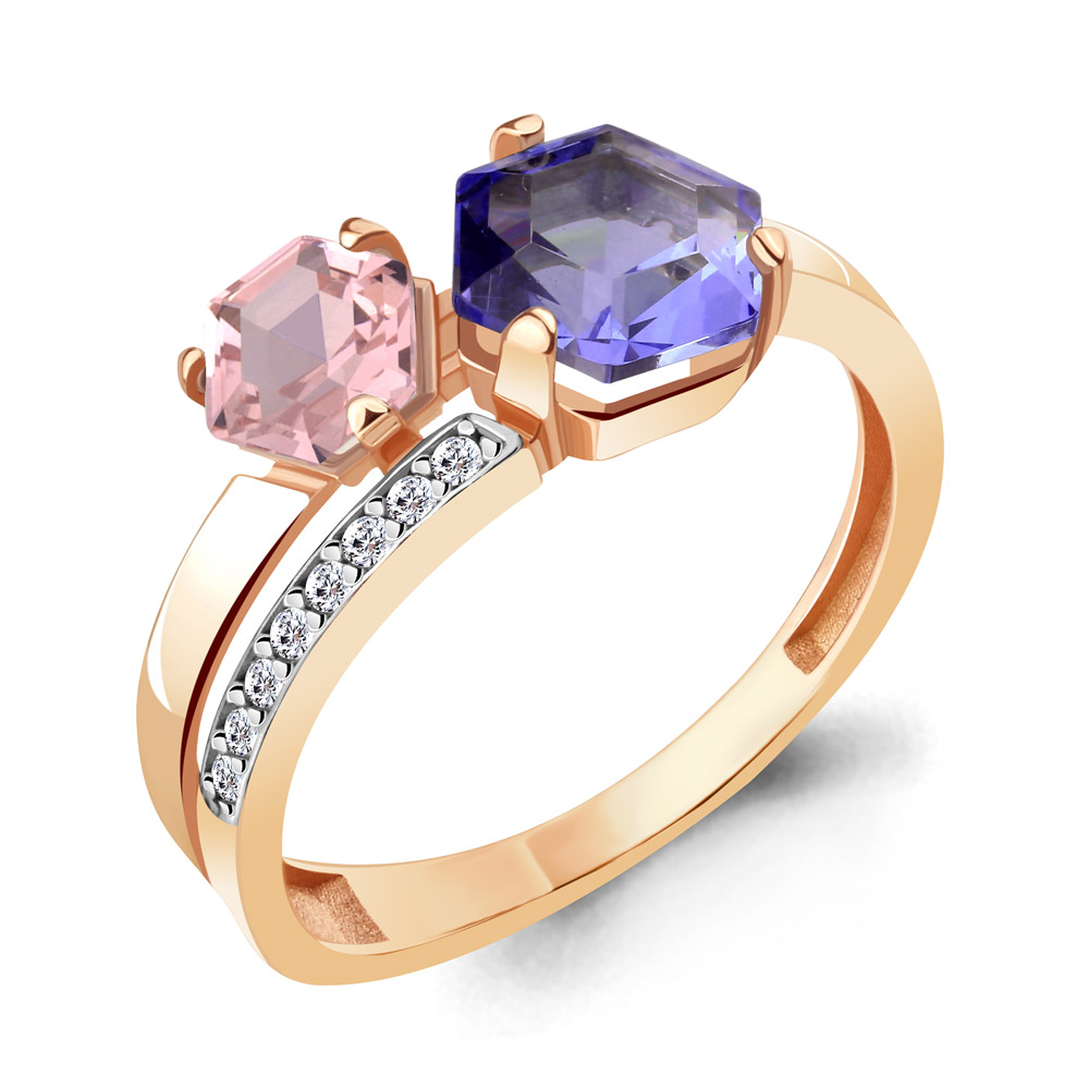 

Кольцо из серебра с морганитом р.  Aquamarine 69310607А_925_з, 69310607А_925_з