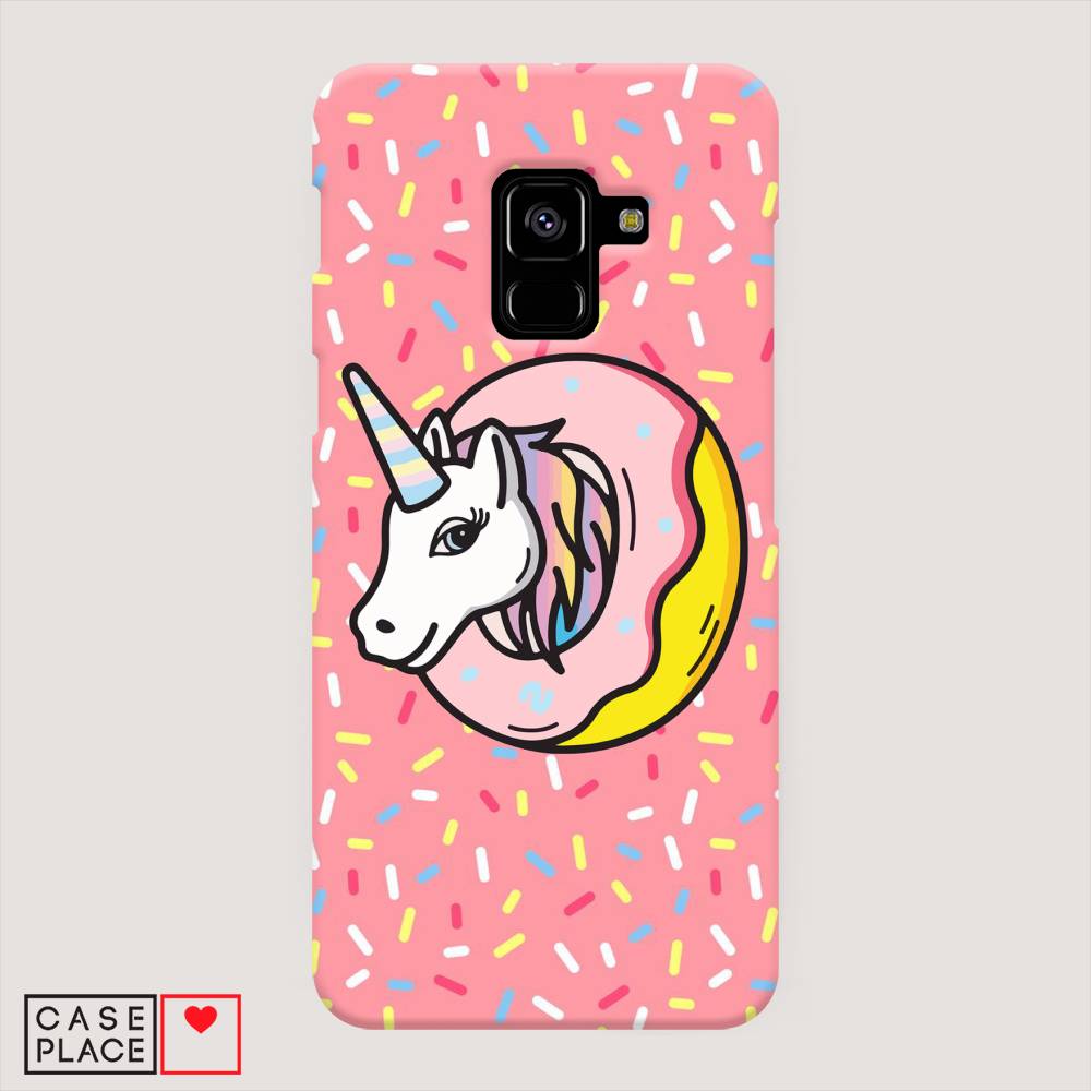 

Пластиковый чехол "Единорог в пончике" на Samsung Galaxy A8 2018, 25420-1