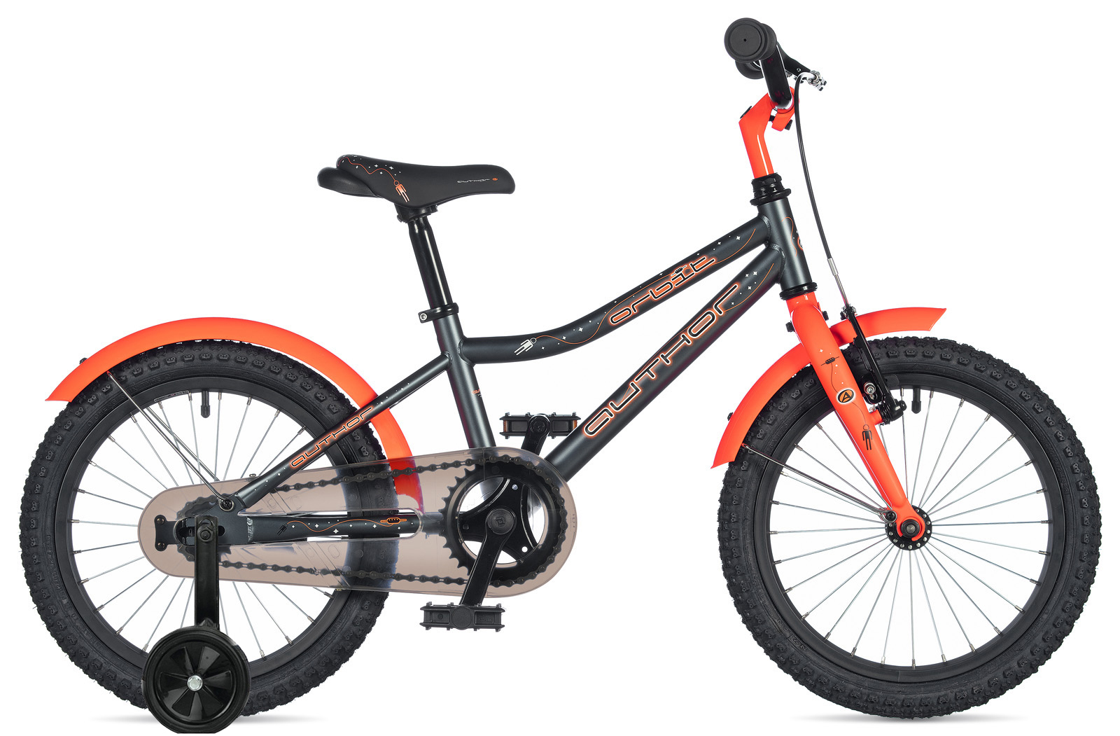 фото Детский велосипед author orbit 9 серый, оранжевый