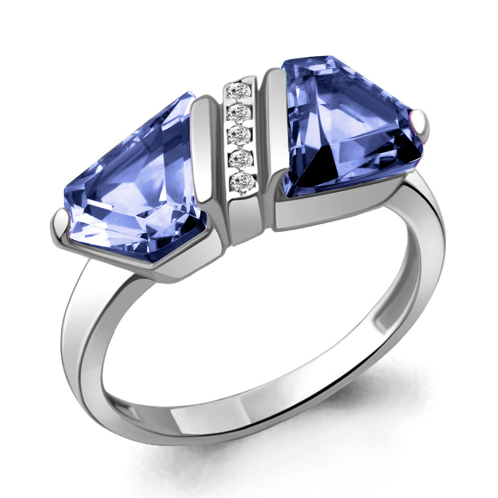 

Кольцо из серебра с танзанитом р. 17,5 Aquamarine 69309603А_925_р, 69309603А_925_р