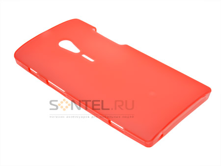 

Силиконовый чехол для Sony Xperia Ion оранжевый в тех.уп.