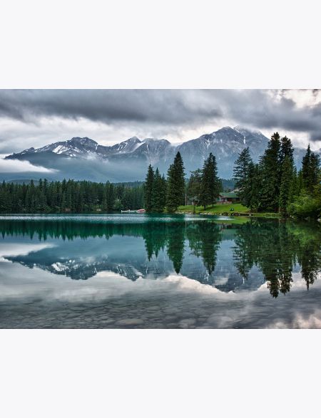 

Алмазная мозаика на подрамнике Озеро, 70x50 см, 28 цветов, 61351, ПРА-152