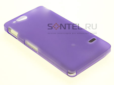 

Силиконовый чехол для Sony Xperia GO фиолетовый в тех.уп.