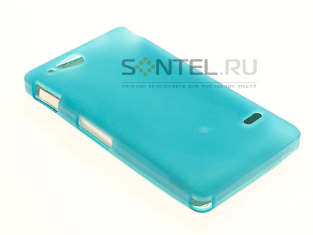 

Силиконовый чехол для Sony Xperia GO бирюзовый в тех.уп.