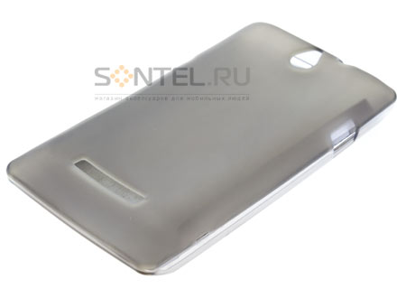

Силиконовый чехол для Sony Xperia E черный в тех.уп.