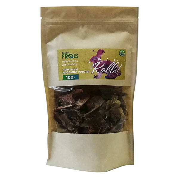 фото Лакомство для собак frais ломтики кролика 100 г