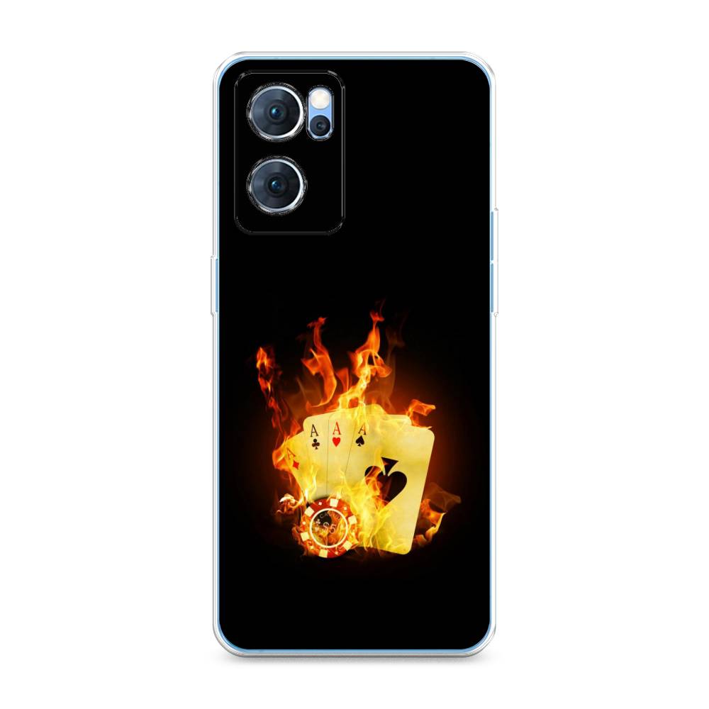 

Чехол Awog на Oppo Reno 7 5G "Горящие карты", Разноцветный, 258150-9