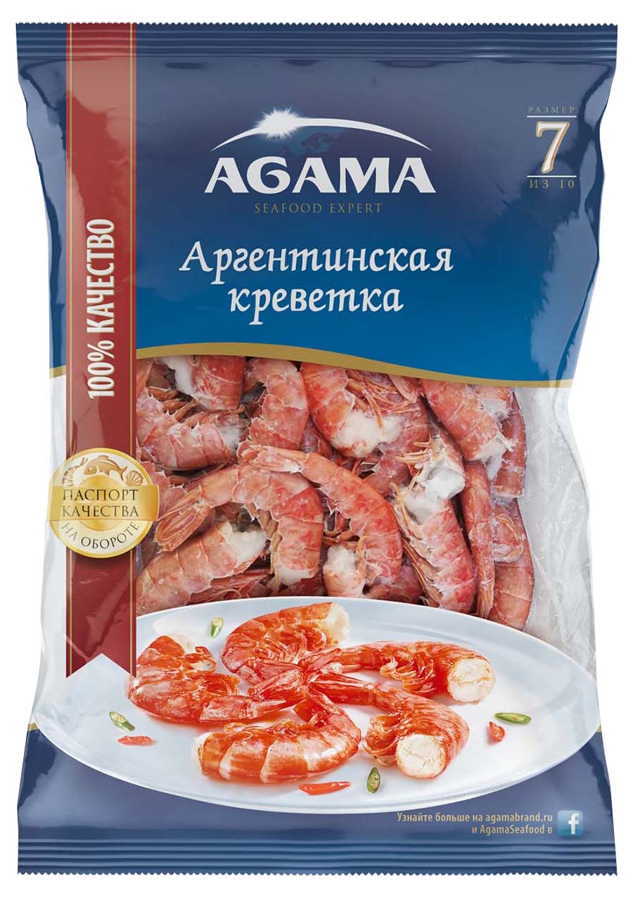 

Креветки AGAMA, замороженные, без заправки, 400 гр