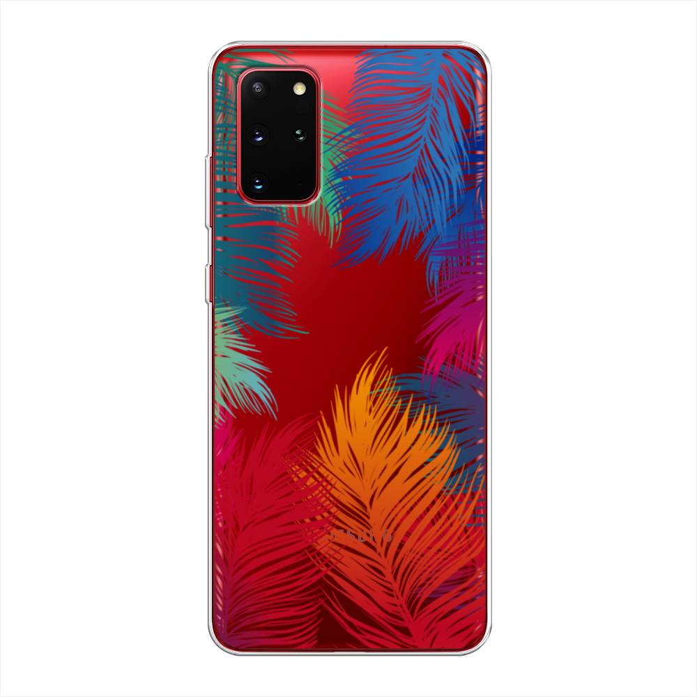 

Чехол Awog на Samsung Galaxy S20 + "Рамка из перьев", Красный, 29350-4