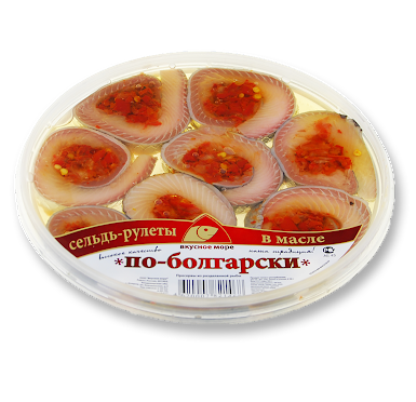 фото Рулеты вкусное море из сельди тихоокеанской в масле по-болгарски 200 г