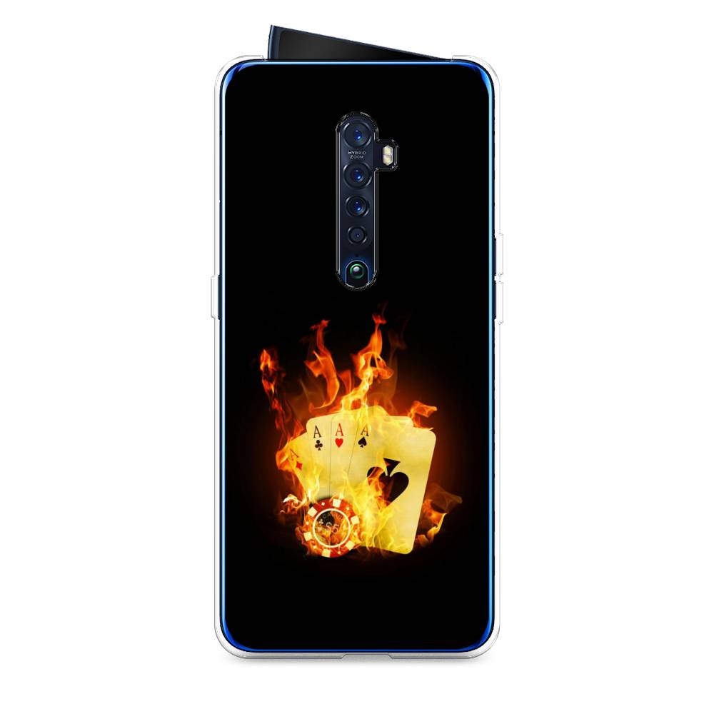 

Чехол Awog на Oppo Reno 2 "Горящие карты", Разноцветный, 253550-9