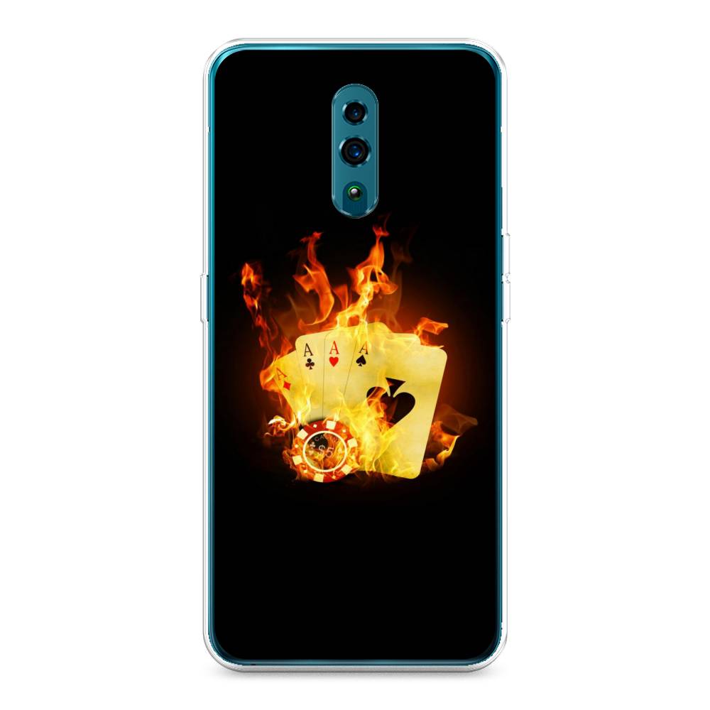 

Чехол Awog на Oppo Reno "Горящие карты", Разноцветный, 250750-9