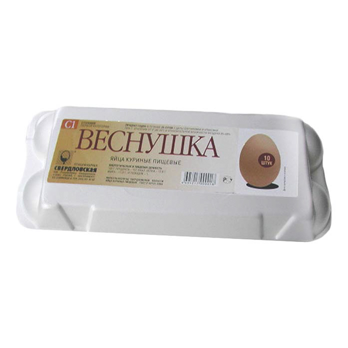 

Яйцо Птицефабрика Свердловская Веснушка С-1 56 г x 10 шт