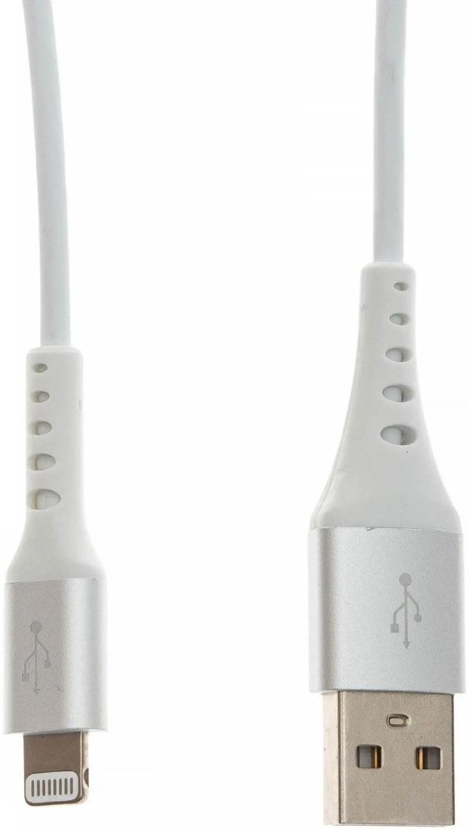 Кабель Cactus Lightning m -  USB m,  0.8м,  MFI,  белый cs-lg.usb.a-0.8