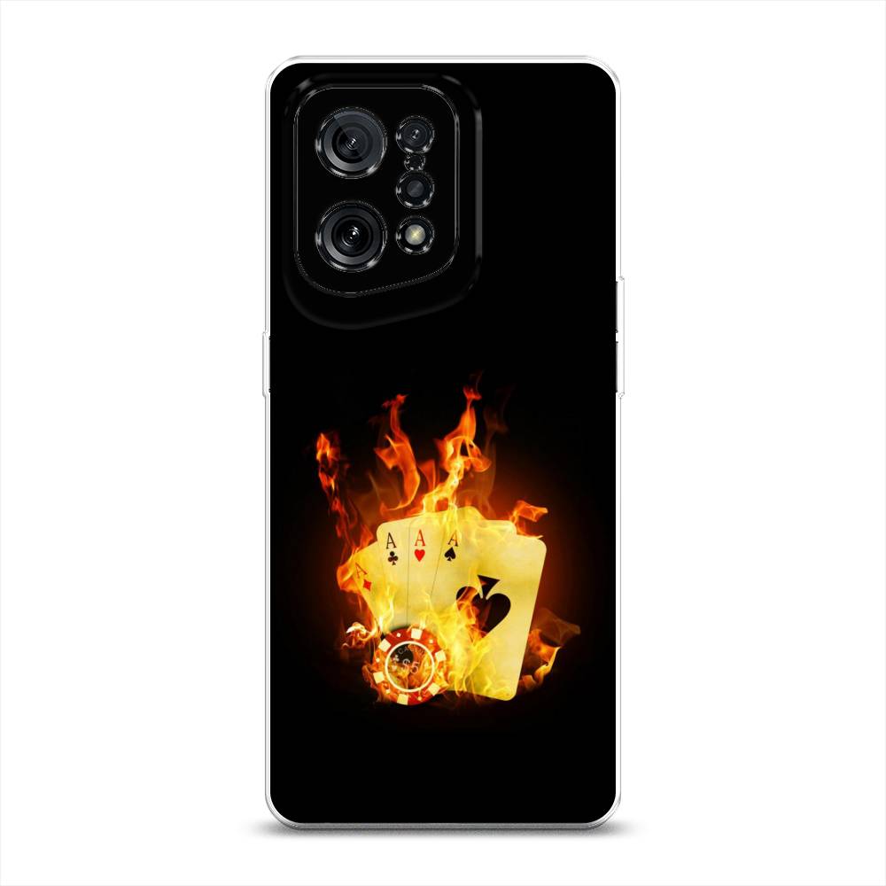 

Чехол Awog на Oppo Find X5 "Горящие карты", Разноцветный, 259750-9