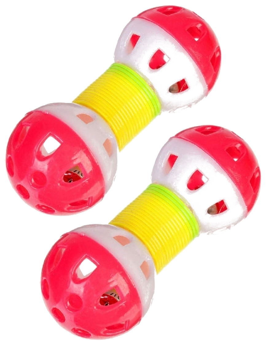 

Игрушка для животных Ripoma с бубенчиком Два шарика на пружинке 9x3 см, 2 шт