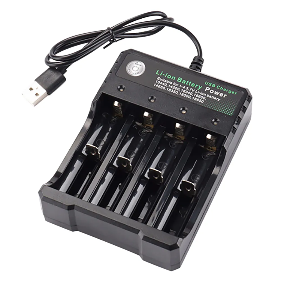 Зарядное устройство ULIKE для аккумуляторов Li-ion на 4 слота USB быстрое зарядное устройство на 2 слота greenworks g40uc8 40v 2938807