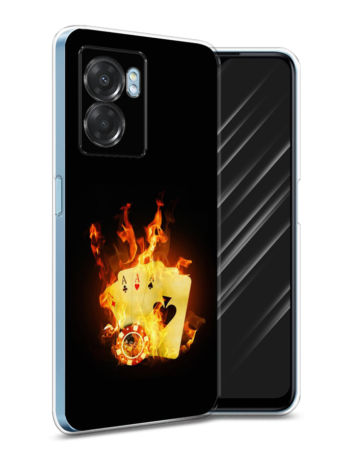 

Чехол Awog на Oppo A57 5G/A56s/OnePlus Nord N300 5G "Горящие карты", Разноцветный, 2510250-9