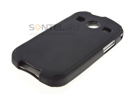 Силиконовый чехол для Samsung Galaxy S7710 Xcover 2 черный в тех.уп.