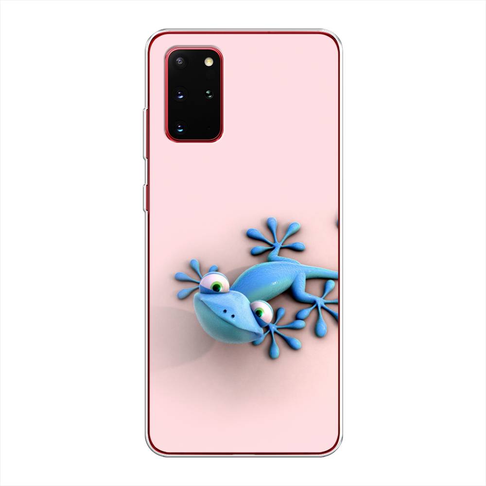 

Чехол Awog на Samsung Galaxy S20 + "Голубая ящерка", Розовый;голубой;белый, 29350-2