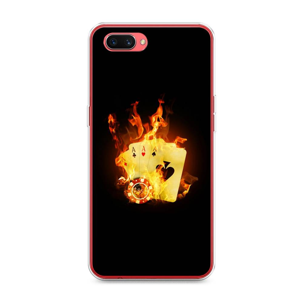 

Чехол Awog на Oppo A3s "Горящие карты", Разноцветный, 250650-9