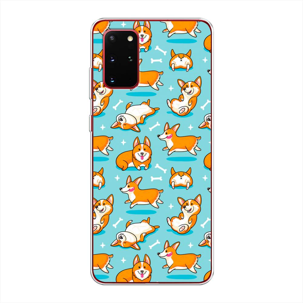 

Чехол Awog на Samsung Galaxy S20 + "Веселые корги", Коричневый, 29350-2