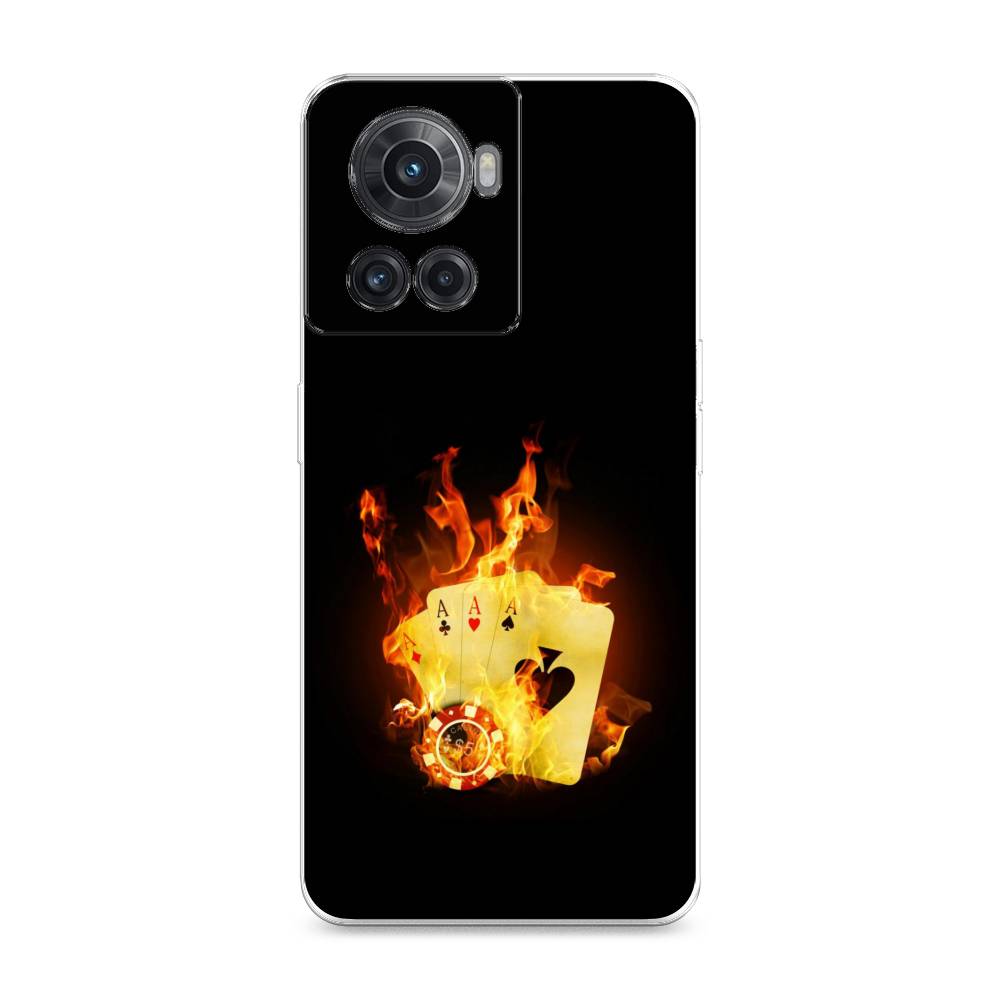 Чехол Awog на OnePlus Ace / ВанПлас Ace Горящие карты