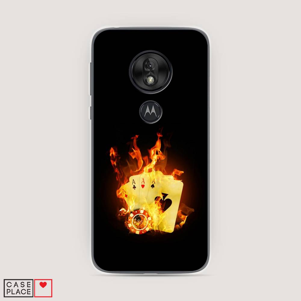 

Чехол Awog на Motorola Moto G7 Play / Моторола Мото G7 Плэй "Горящие карты", Разноцветный, 241250-9