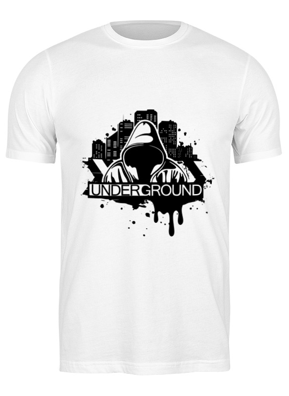 

Футболка мужская Printio Underground белая 3XL, Белый, Underground