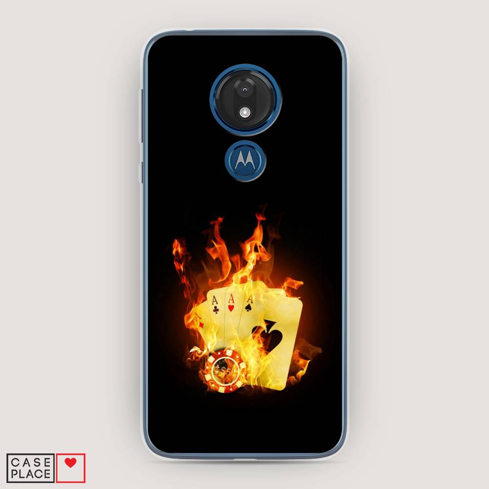 

Чехол Awog на Motorola Moto G7 / Моторола Мото G7 "Горящие карты", Разноцветный, 241150-9