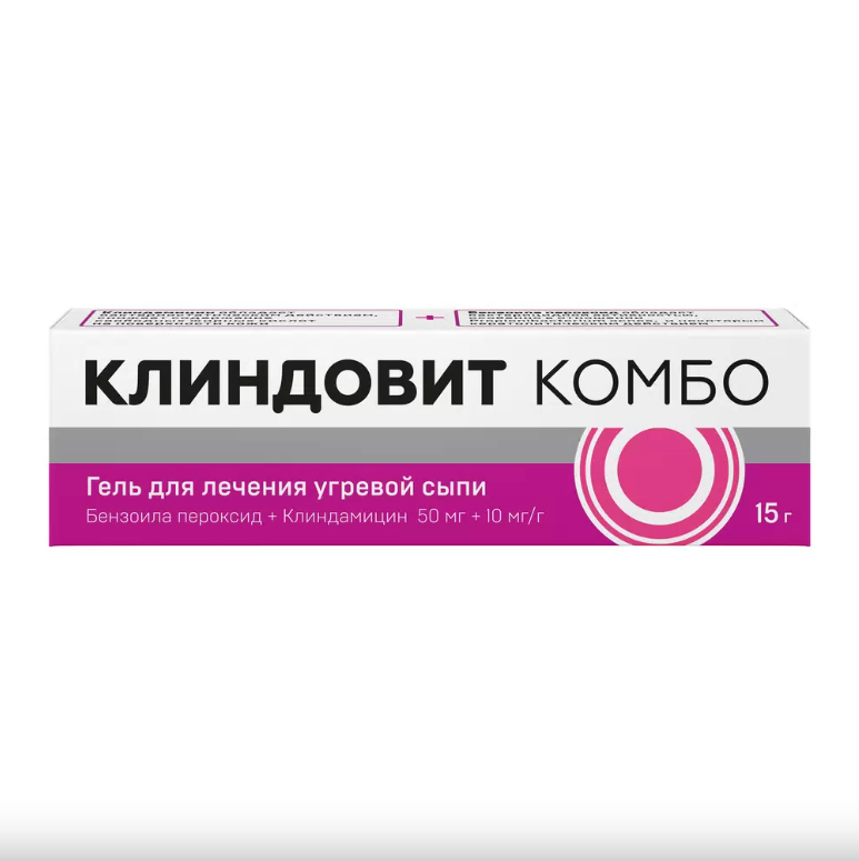 

Клиндовит Комбо, гель для наружного применения 50 мг+10 мг/г 15 г 1 шт.