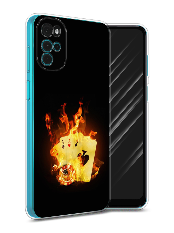 

Чехол Awog на Motorola Moto G22 "Горящие карты", Разноцветный, 243150-9