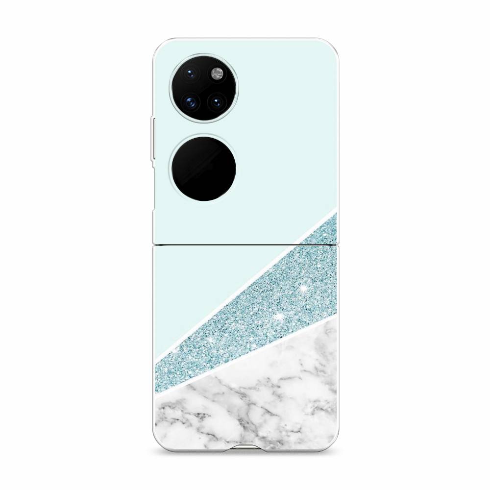 

Чехол Awog "Мрамор с голубыми блестками" для Huawei P50 pocket, 6107440-2