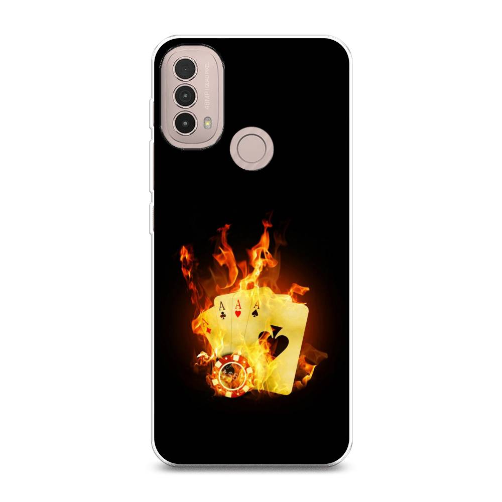 

Чехол Awog на Lenovo K14 Plus/Motorola Moto E20/E30/E40 "Горящие карты", Разноцветный, 243650-9