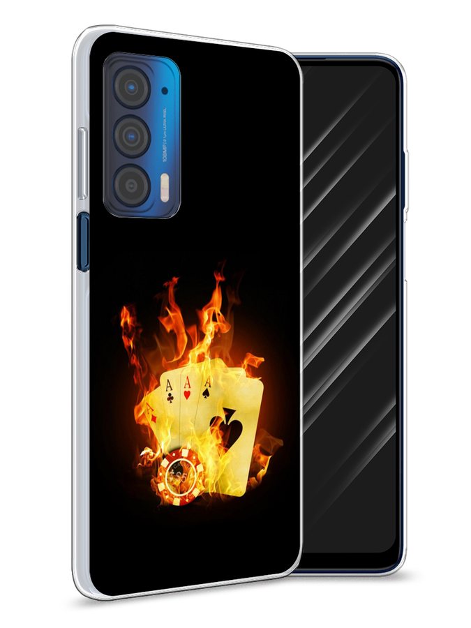 

Чехол Awog на Motorola Edge (2021) "Горящие карты", Разноцветный, 242950-9
