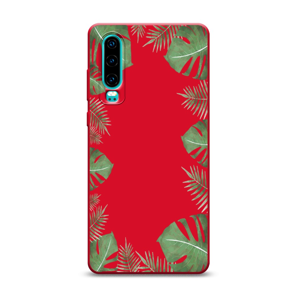 

Чехол Awog на Huawei P30 "Листья папоротника рамка", Разноцветный, 68553-1