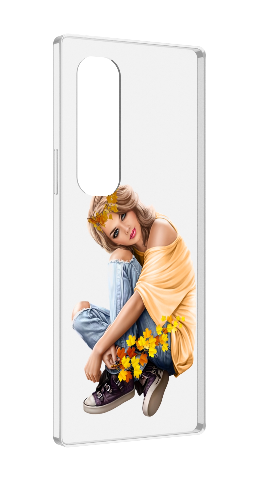 

Чехол MyPads девушка-в-цветочками женский для Samsung Galaxy Z Fold 4 (SM-F936), Прозрачный, Tocco