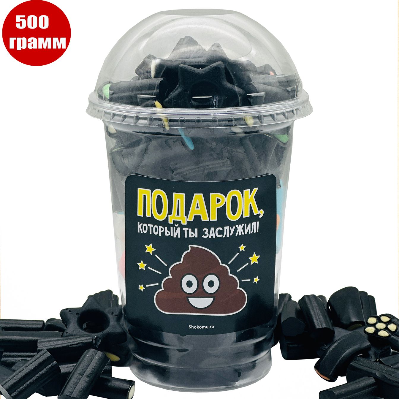 

Жевательный мармелад Сладкий Кактус Шокому Какашка в стакане, 500 г