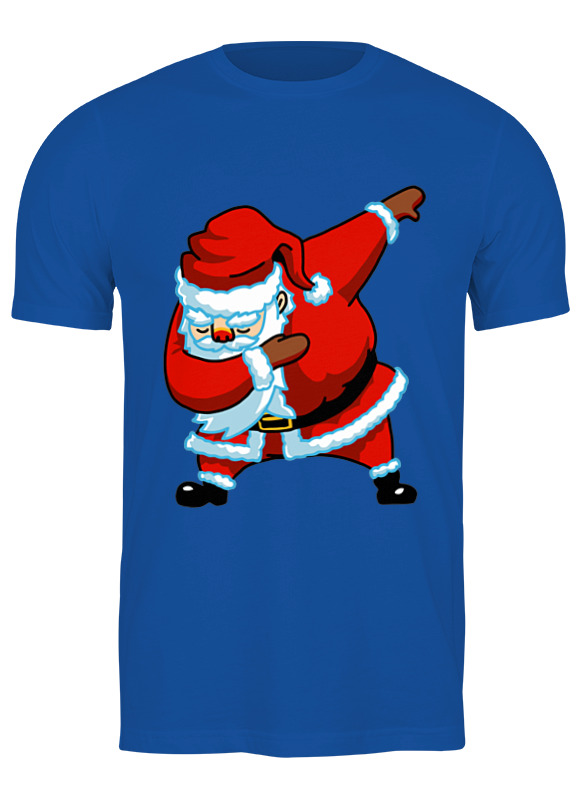 

Футболка мужская Printio Dabbing santa синяя M, Синий, Dabbing santa