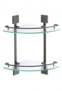 Полка Savol S-065322Q угловая двойная стеклянная графит 11544₽