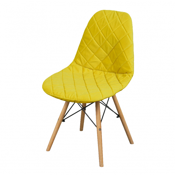 фото Чехол на стул eames dsw из микровелюра chiedocover, 40x46, ромб, желтый