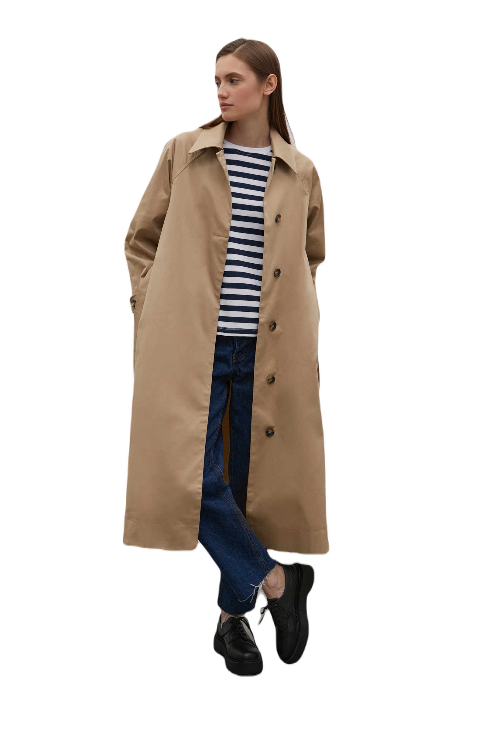 

Плащ женский Finn Flare FAC110112 бежевый XS, FAC110112