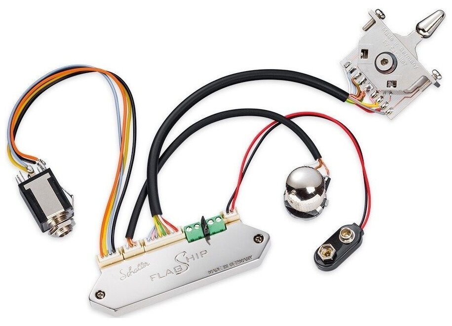 

Flagship Preamp Предусилитель для пьезодатчика, 3-позиционный переключатель, Schaller 1601, Серебристый