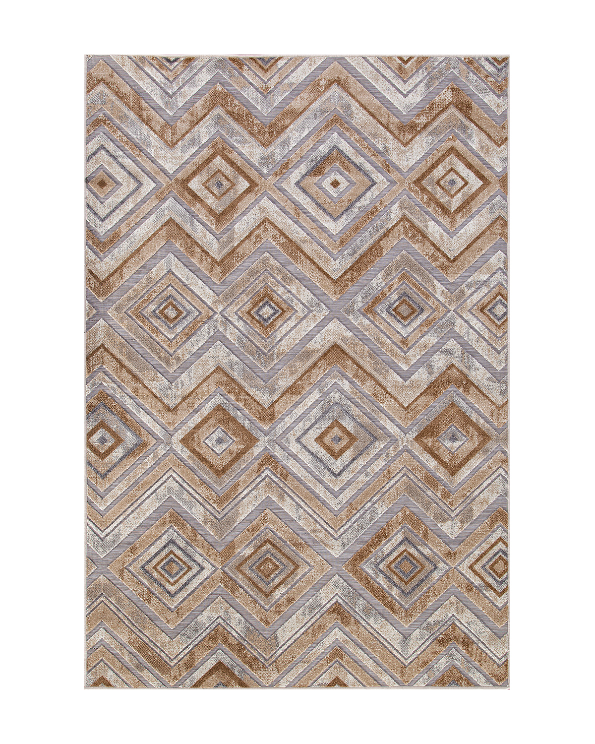 

Ковёр Merinos Sigma 160x230 прямоугольный тёмно-бежевый серый 6271