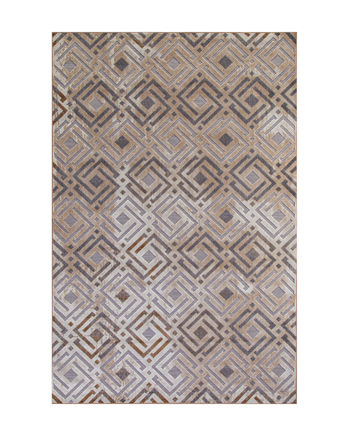 

Ковёр Merinos Sigma 160x230 прямоугольный тёмно-бежевый серый 6266