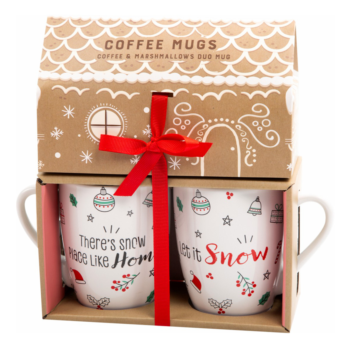 фото Подарочный набор mug set кофе 90 г + маршмеллоу + кружки 2 шт